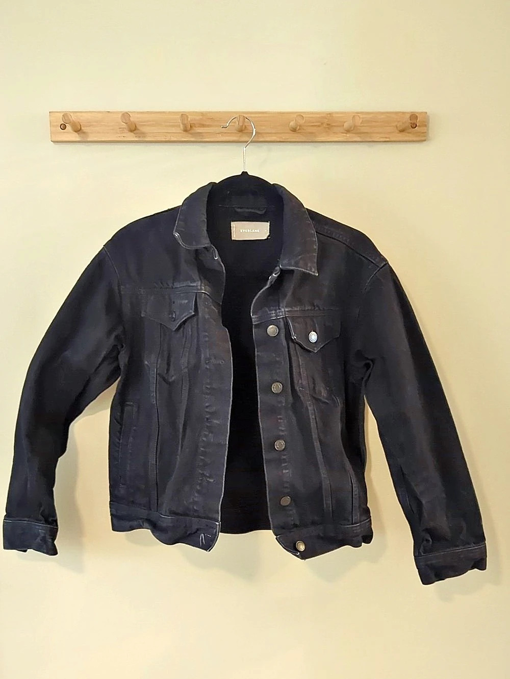Everlane The Denim Jacket Black Denim Jacket Like New